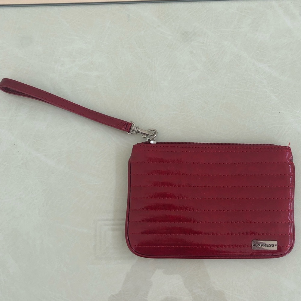 Express wristlet - maroon/red